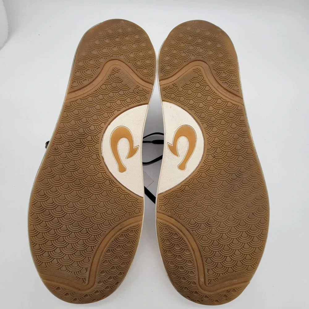 Olukai Lae'ahi Li'ili Men's Sz 10.5 Shoes Brown Leather Comfort Casual Sneakers
